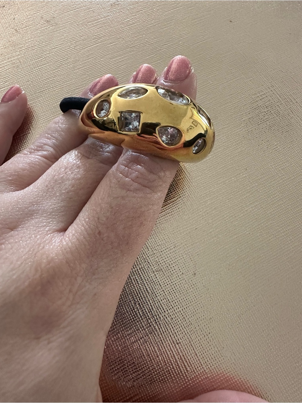 Gold Hair Tie with Gem Accent - Brand New - Picture 8 of 9